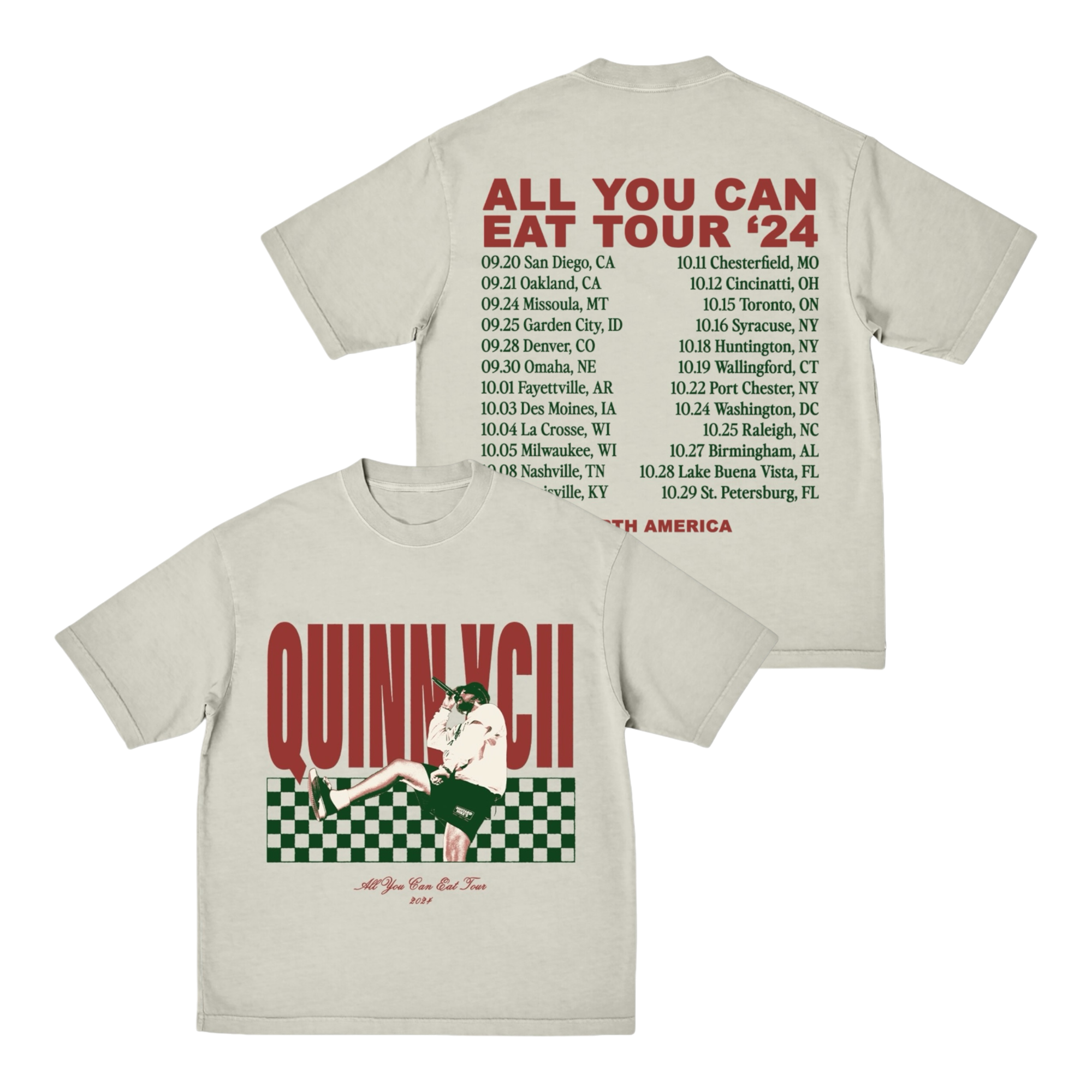 AYCE Checkered Tour Date T-Shirt – Quinn XCII