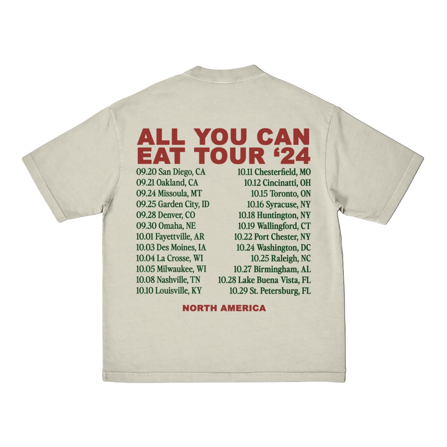 AYCE Checkered Tour Date T-Shirt